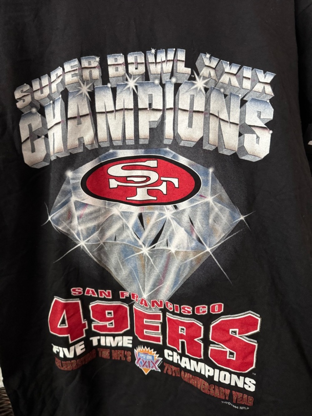 Vintage STARTER Black San Francisco 49ers Super Bowl Champions Graphic Tee